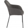 Daniella Dining Chair in Charcoal Fabric & Black Metal (Set of 2)